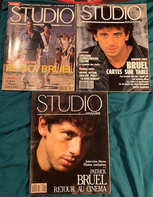 Studio Magazine Patrick Bruel années 1992-93-96, Collections, Cinéma & Télévision, Utilisé, Film