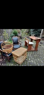 2 lederen zetels, Huis en Inrichting, Ophalen, Gebruikt, Leer