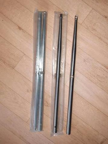 4 RELING SCEPTERS IN ZEEWAARDIGE 316 HOOGGLANS INOX  beschikbaar voor biedingen