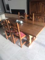 Massieve eiken eetkamer, Huis en Inrichting, Ophalen, Gebruikt, Massief eik, 4 tot 6 stoelen