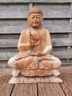 Boeddha zittend op een lotus/vitarka mudra/handgemaakt/Azië/, Huis en Inrichting, Ophalen of Verzenden