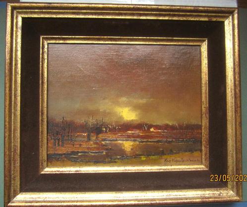 "Poel in avondlicht" - Lea Vanderstraeten, Antiek en Kunst, Kunst | Schilderijen | Klassiek, Ophalen