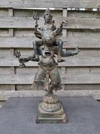 bronzen beeld van Shiva die op de heilige buffel Nandi/In ri, Ophalen of Verzenden