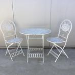 Bistro- tuinsetje : smeedwerk + gietijzer, Tuin en Terras, Ophalen, Zo goed als nieuw, Tuinset