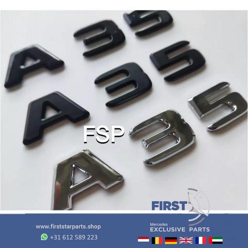 W177 V177 ZWART A35 LOGO EMBLEEM Mercedes A Klasse 2018-2022, Auto-onderdelen, Carrosserie, Mercedes-Benz, Achter, Gebruikt, Ophalen of Verzenden