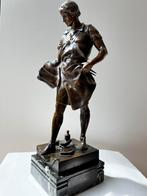 Em. L. PICAULT antieke brons La Science guidant l'Industrie, Ophalen