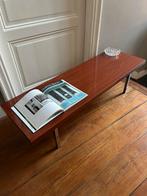 Mid-century modern salontafel met chromen onderstel, Huis en Inrichting, Tafels | Salontafels, Ophalen, Minder dan 50 cm, Gebruikt