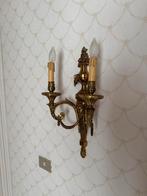 3 bronze wandlampen kandelaars in originele louis xv stijl, Ophalen, Zo goed als nieuw