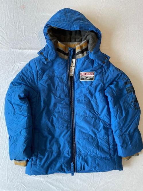 Felblauwe winterjas MEXX maat 146/152 AMPER GEDRAGEN, Kinderen en Baby's, Kinderkleding | Maat 146, Zo goed als nieuw, Jongen