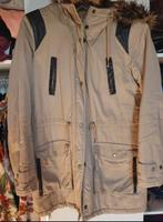 Beige lange jas met kap maat 38, C&A, Ophalen of Verzenden, Zo goed als nieuw, Maat 38/40 (M), Beige