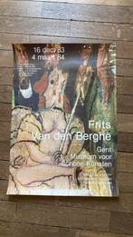 Originele affiche voor tentoonstelling Frits Van den Berghe, Antiek en Kunst, Ophalen
