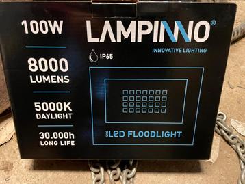 Verstralers Schijnwerper Lampinno 100w wandspot floodlight, Neuf, 50 à 250 watts, Enlèvement, LED