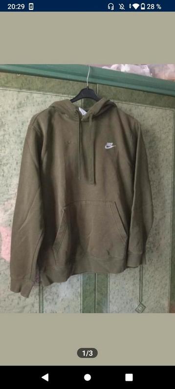 Pull Nike kaki taille S, Enlèvement ou Envoi, Nike, Comme neuf, Vert
