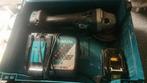 Makita accu slijptol compleet, Doe-het-zelf en Bouw, Ophalen of Verzenden, Zo goed als nieuw, Haakse handslijpmachine
