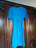 Blauw zomerkleedje met lint maat 40, Ophalen, Zo goed als nieuw, Maat 38/40 (M), Blauw