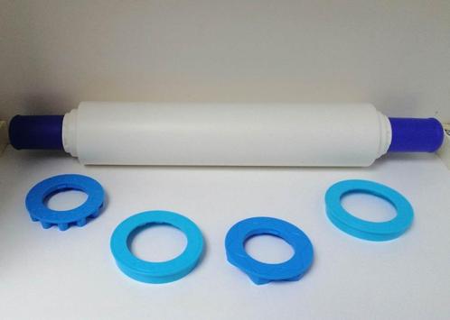 Tupperware™ « Deegroller + Koekjesvormen » blauw, Huis en Inrichting, Keuken | Tupperware, Nieuw, Overige typen, Blauw, Wit, Paars