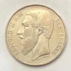 Munt België 5 FR 1868 Leop II HANDTEKENING HALS mooi !!!, Zilver, Ophalen of Verzenden, Losse munt, Zilver