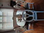 Uitschuifbare tafel, stoelen en salontafel, Huis en Inrichting, Ophalen, Gebruikt, 100 tot 150 cm, 200 cm of meer