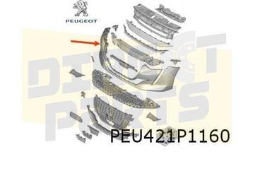Peugeot 208 (10/19-) voorbumper (GT/GT-Line/bij PDC) (te spu beschikbaar voor biedingen