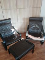 Sièges en cuir marron Poang, Maison & Meubles, Enlèvement