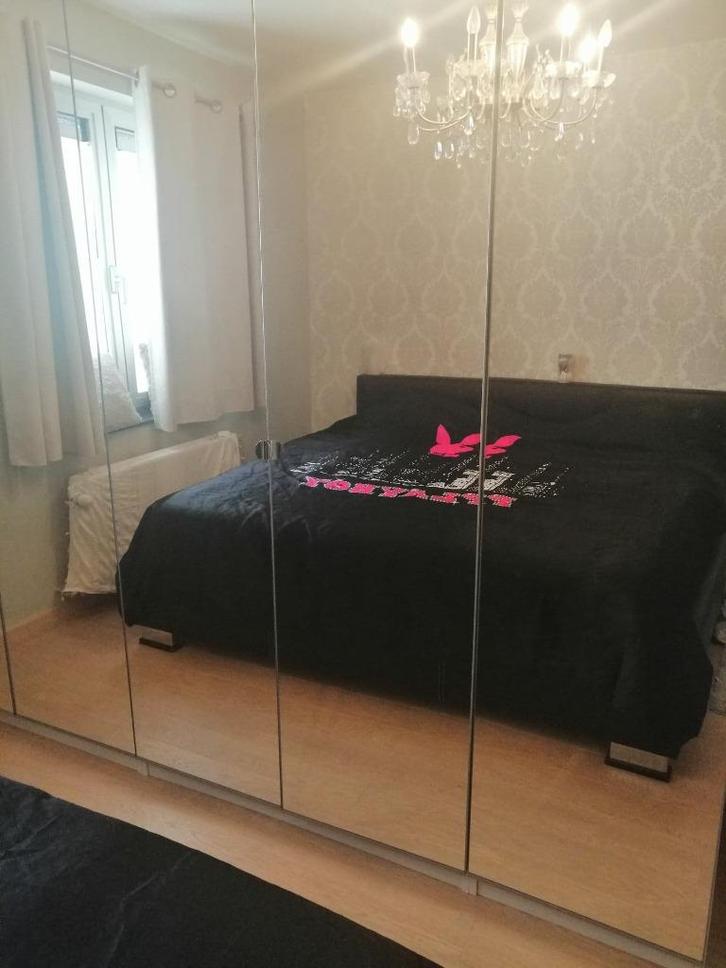 King Size tweepersoonsbed op elegante pootjes, Huis en Inrichting, Slaapkamer | Bedden, Gebruikt, Tweepersoons, Overige maten
