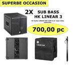 2X  SUB BASS HK LINEAR 3, Ophalen, Zo goed als nieuw, Audio