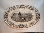Sierborden(6) jacht villeroy &boch " la chasse" Henri mouzin, Antiek en Kunst, Ophalen