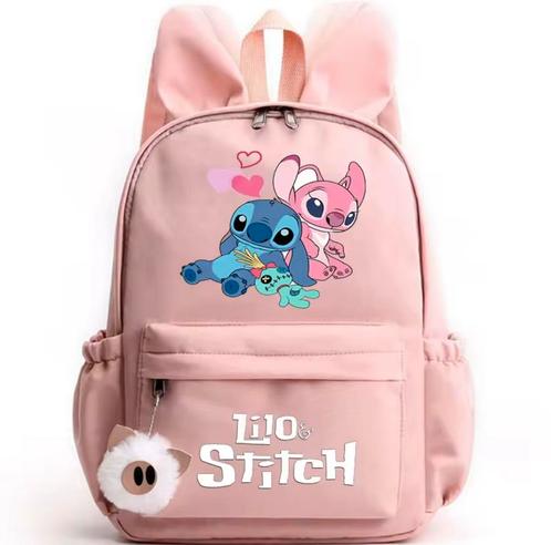 Cartable Sac à dos rose ou noir STITCH (38 X 28 x11 cm) NEUF, Handtassen en Accessoires, Tassen | Schooltassen, Nieuw, Rugtas