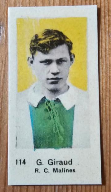 1930s (pre panini) 114. Gaston Giraud R.C. Mechelen! beschikbaar voor biedingen
