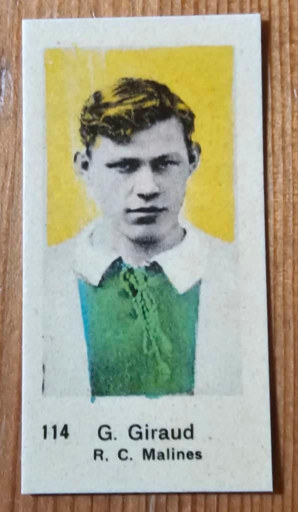 1930s (pre panini) 114. Gaston Giraud R.C. Mechelen!, Hobby en Vrije tijd, Stickers en Plaatjes, Nieuw, Plaatje, Ophalen of Verzenden
