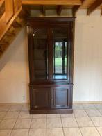 Mahonie houten vitrinekast, 100 à 150 cm, Enlèvement, Utilisé, Autres essences de bois