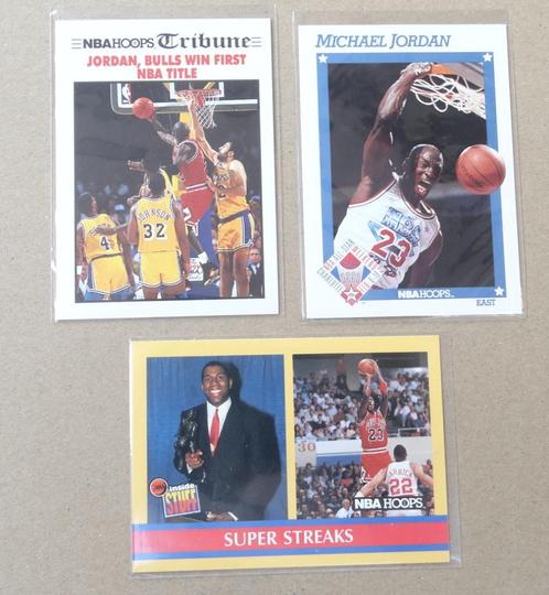 90-91 Hoops Michael Jordan / M.Johnson lot (3), Sport en Fitness, Basketbal, Zo goed als nieuw, Overige typen, Verzenden