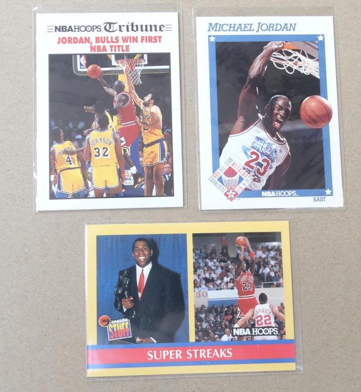 90-91-92 Hoops Michael Jordan / M.Johnson lot (3), Sport en Fitness, Basketbal, Zo goed als nieuw, Overige typen, Verzenden