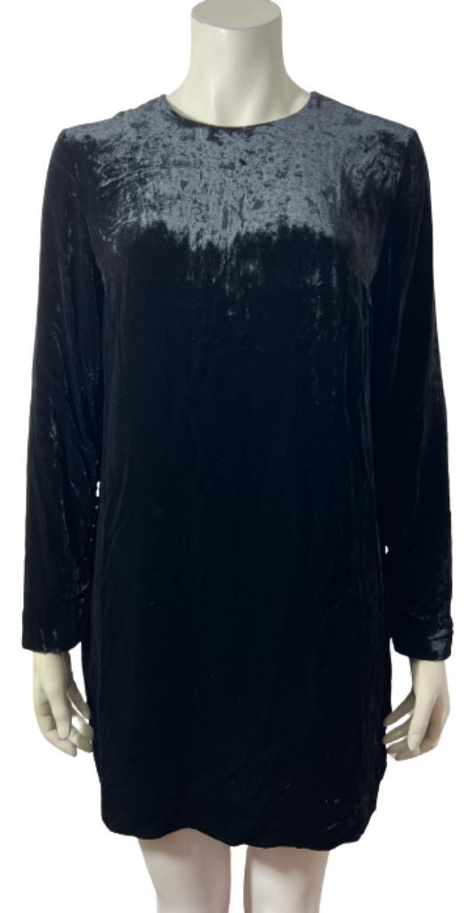 COS velvet jurk - 40, Kleding | Dames, Jurken, Zo goed als nieuw, Maat 38/40 (M), Zwart, Knielengte, Verzenden