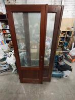 Dubbele deur, vol hout, Doe-het-zelf en Bouw, Deuren en Vliegenramen, Ophalen, Zo goed als nieuw, Glas