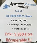 Suzuki DL 1050 V-Strom ABS - 06/2020 - 8.223 € + TVA récup., Motoren, Motoren | Suzuki, Toermotor, Bedrijf, 2 cilinders, Meer dan 35 kW