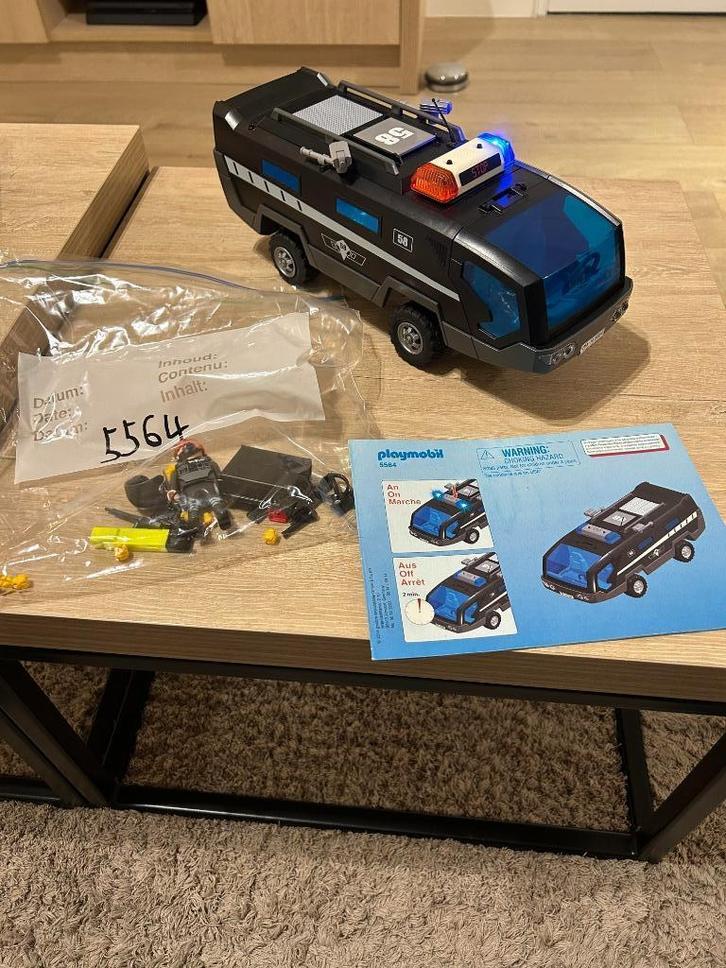 Politie interventie truck 5564, Kinderen en Baby's, Speelgoed | Playmobil, Gebruikt, Ophalen of Verzenden