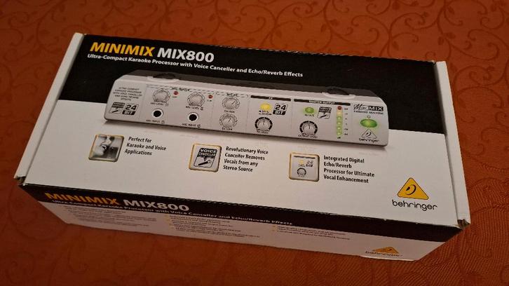 Karaoke processor + draadloze micro + Bluetooth MP3 mixer, TV, Hi-fi & Vidéo, Appareil pour karaoké, Comme neuf, Mixeur, Enlèvement ou Envoi