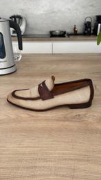 Nette herenschoen - Magnanni - maat 44 - Canvas & leer, Kleding | Heren, Schoenen, Bruin, Zo goed als nieuw, Magnanni, Loafers