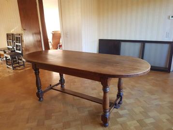 Table à manger et chaises en bois, Maison & Meubles, Tables | Tables à manger, Enlèvement, Utilisé, 50 à 100 cm, Ovale