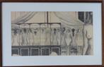 PAUL DELVAUX / TYPISCHE FIGURATIE / KLEURLITHO / 50x77cm KAD, Antiek en Kunst, Kunst | Litho's en Zeefdrukken, Ophalen