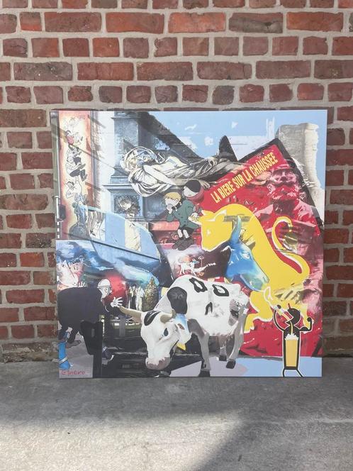 Drieluik foto’s op doek - F. Ginero - Popart, Huis en Inrichting, Woonaccessoires | Schilderijen, Tekeningen en Foto's, Zo goed als nieuw