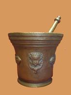 vijzel GROTE pillenpletter  - zware mortier., Antiek en Kunst, Ophalen, Brons