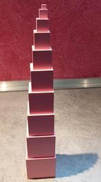 Montessori Rose Tower - 10 houten kubussen, Ophalen, Gebruikt