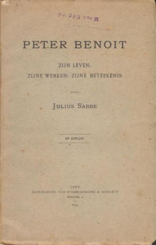 (b434a) Peter Benoit, zijn leven, zijne werken, 1934, Boeken, Literatuur, Gelezen, Verzenden