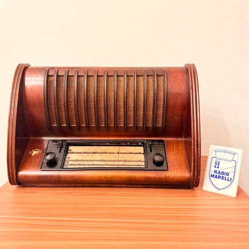 ART DECO RADIOMARELLI 9A55 1945 ZELDZAME VINTAGE BUIZENRADIO, Antiek en Kunst, Antiek | Tv's en Audio, Verzenden