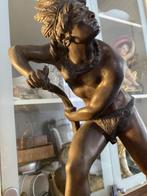 Bronzen studie uit de 19e eeuw van De laatste der Mohikanen, Ophalen of Verzenden, Brons