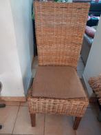 4 chaises en rotin, Huis en Inrichting, Stoelen, Ophalen, Gebruikt, Eén