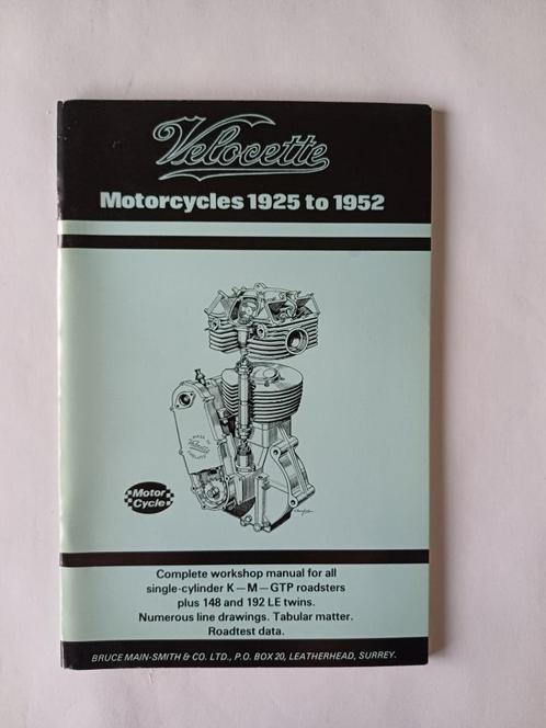 VELOCETTE Motorcycles 1925 to 1952 WORKSHOP MANUAL, Motoren, Handleidingen en Instructieboekjes, Overige merken, Ophalen of Verzenden