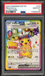 Pikachu ex [UR] PSA 10 - 219/191 - Surging Sparks 2024, Hobby en Vrije tijd, Verzamelkaartspellen | Pokémon, Ophalen of Verzenden